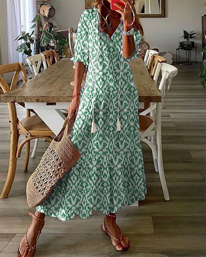 Evie | Boho Maxi Dress with Tummy-Flattering Fit