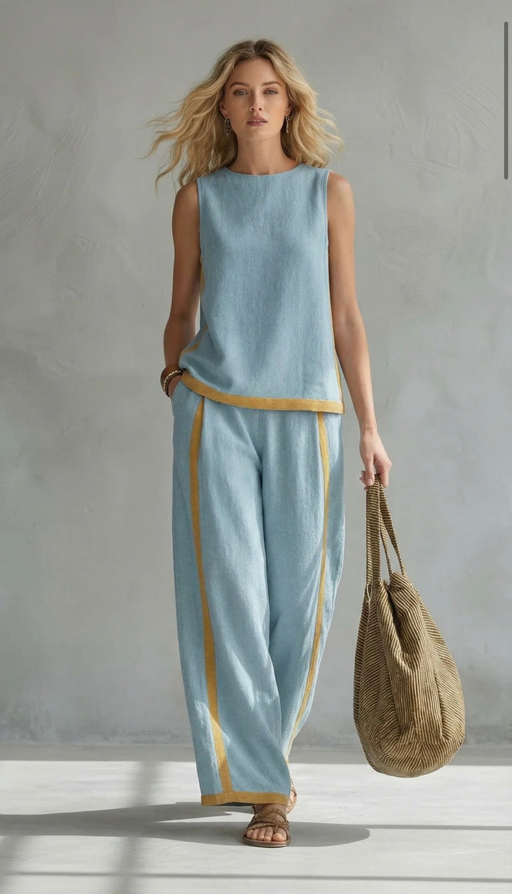 Harriet | Two-Tone Vest and Trousers Set