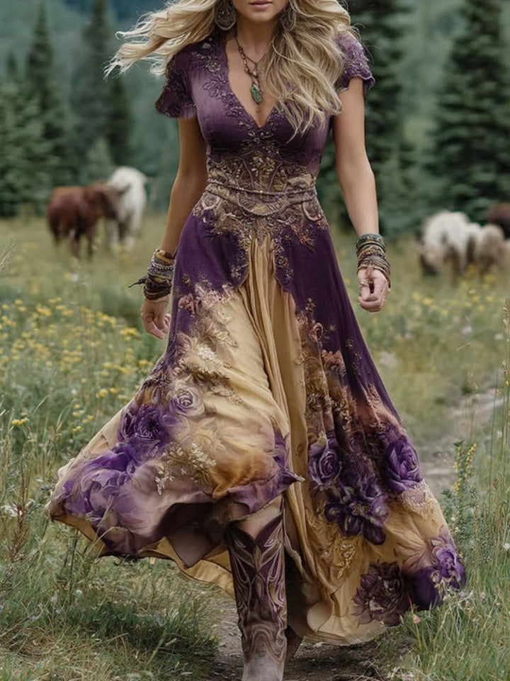 Kelly | Gradient Floral Maxi Dress