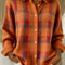 Megan™ | Plaid Button-Up Knit Cardigan