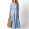 Alora | Floral Print Tassel Tie Midi Dress