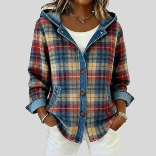 Hildred™ | Hooded Plaid Shacket