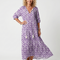Penelope | Printed Tassel Tie Midi Dress