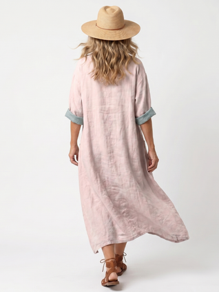 Kenza | Designer Panel Relaxed Pocket Midi Dress