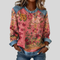 Orabelle™ | Floral Print Denim-Trim Sweatshirt