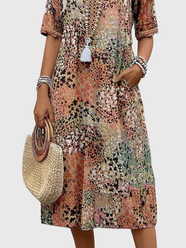 Bella | Elegant Floral Midi Dress
