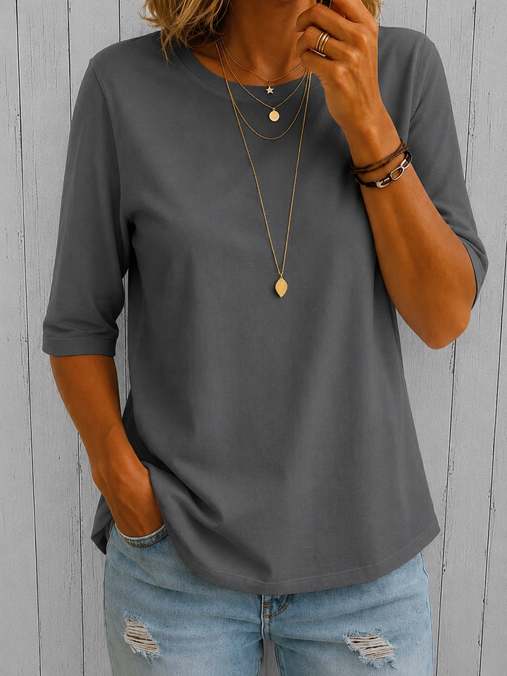 Claire™ - Relaxed Everyday Half-Sleeve Tee