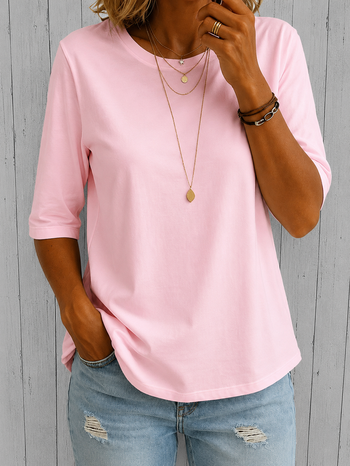 Claire™ - Relaxed Everyday Half-Sleeve Tee
