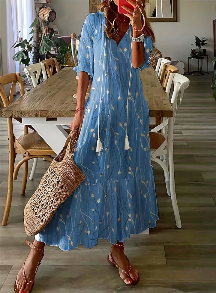 Evie | Boho Maxi Dress with Tummy-Flattering Fit