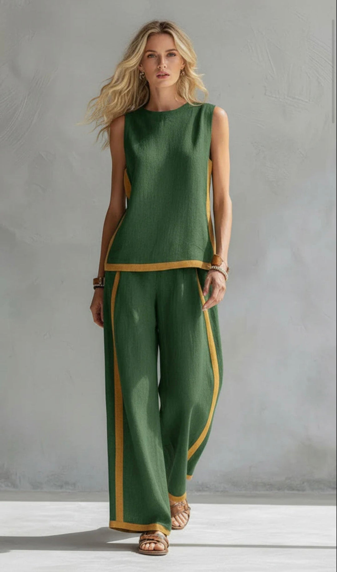 Harriet | Two-Tone Vest and Trousers Set