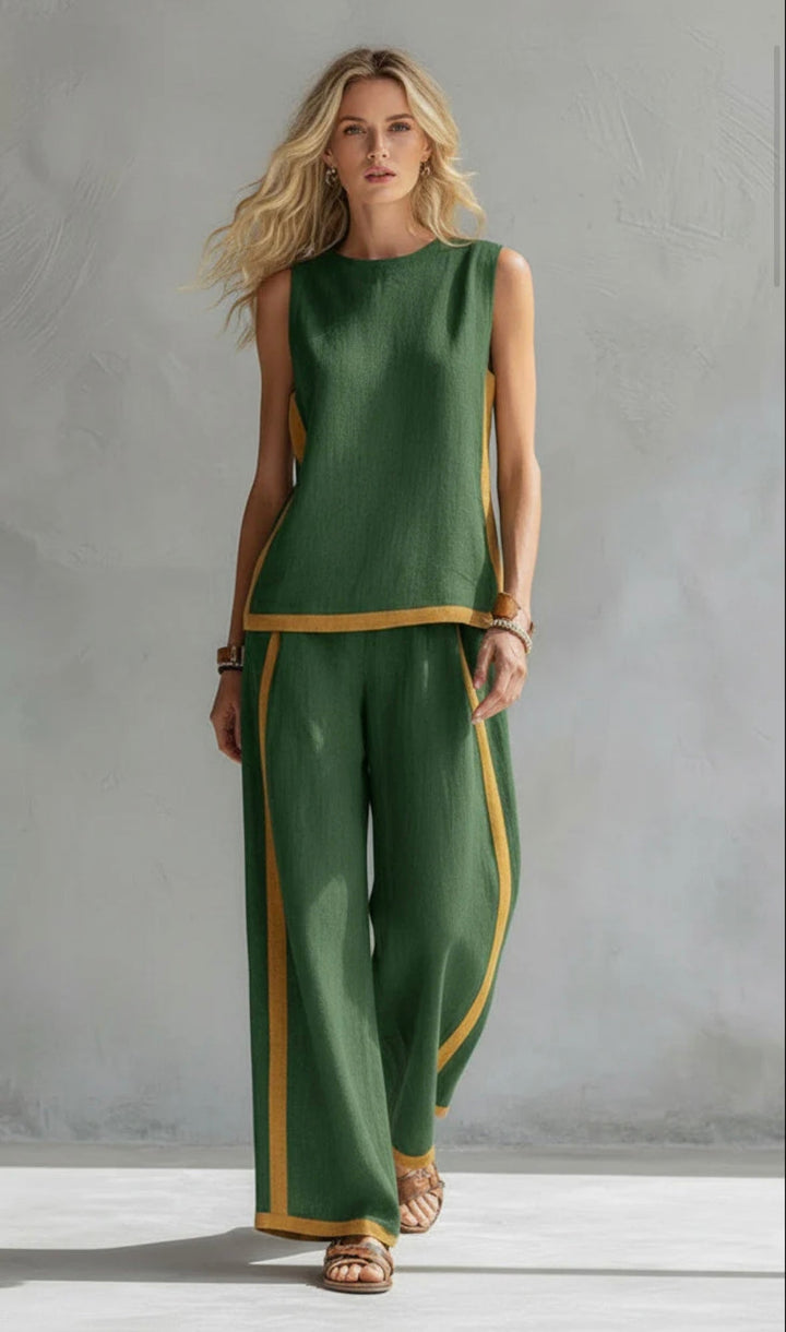 Harriet | Two-Tone Vest and Trousers Set