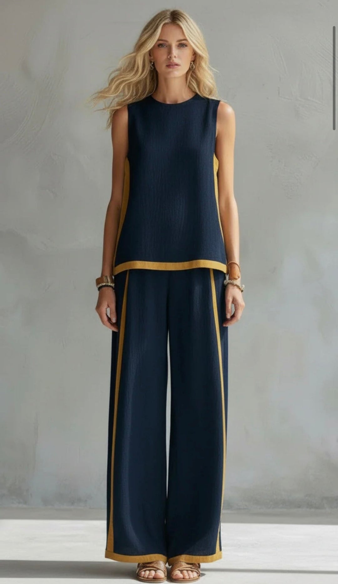 Harriet | Two-Tone Vest and Trousers Set