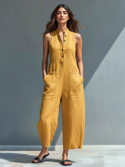 Linda | Fluid Long Jumpsuit with Pockets