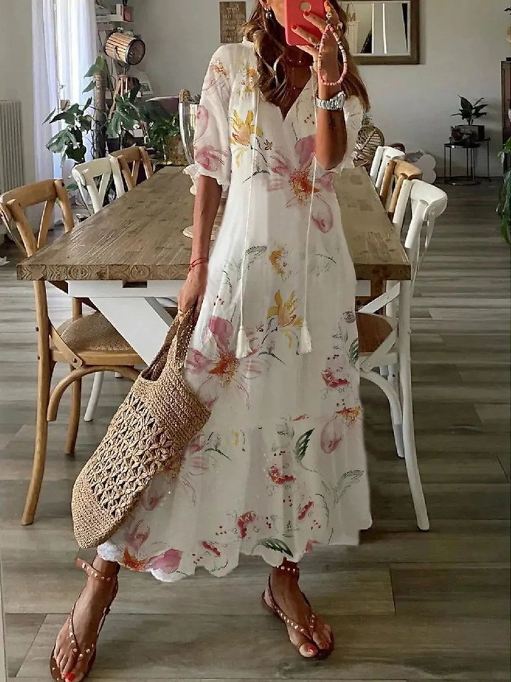 Evie | Boho Maxi Dress with Tummy-Flattering Fit