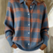 Zafira | Warm Blue Check Cardigan