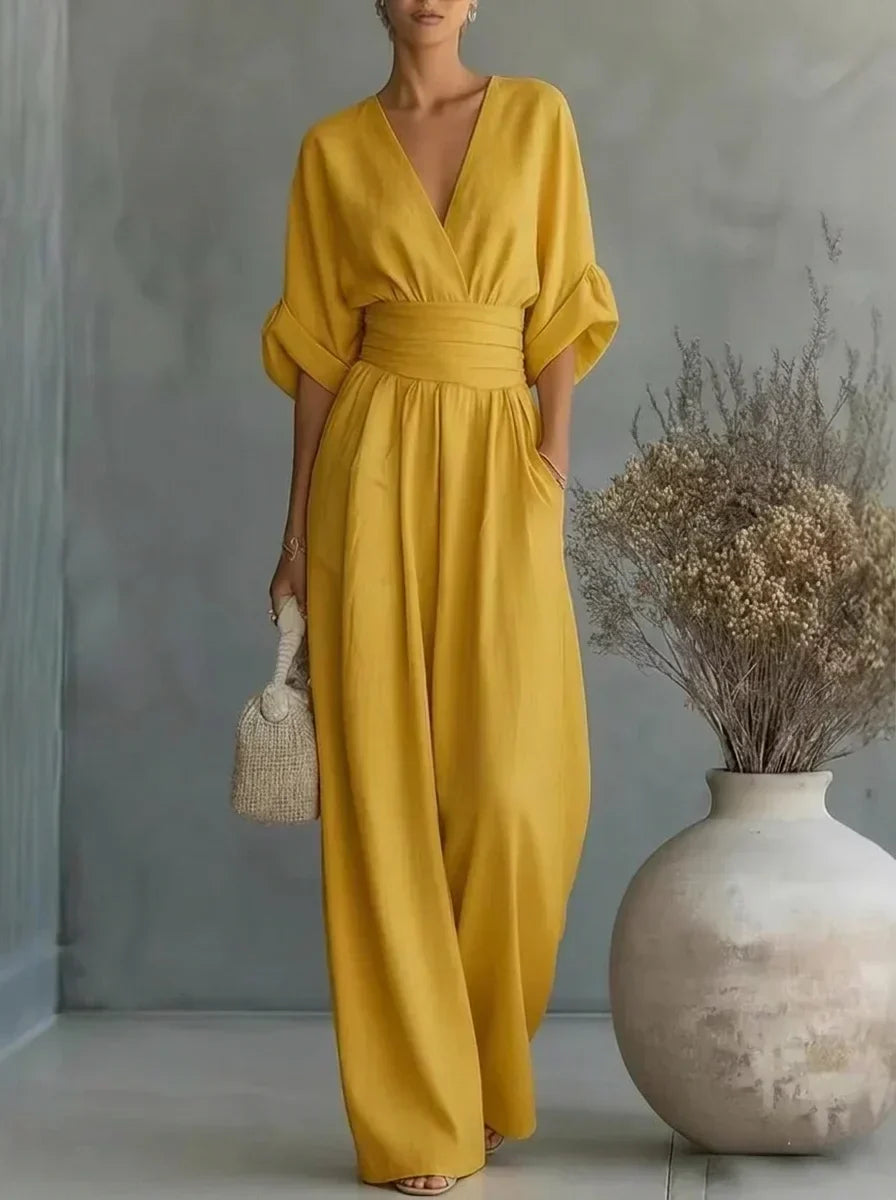 Leandra Essential Jumpsuit with V-Neck