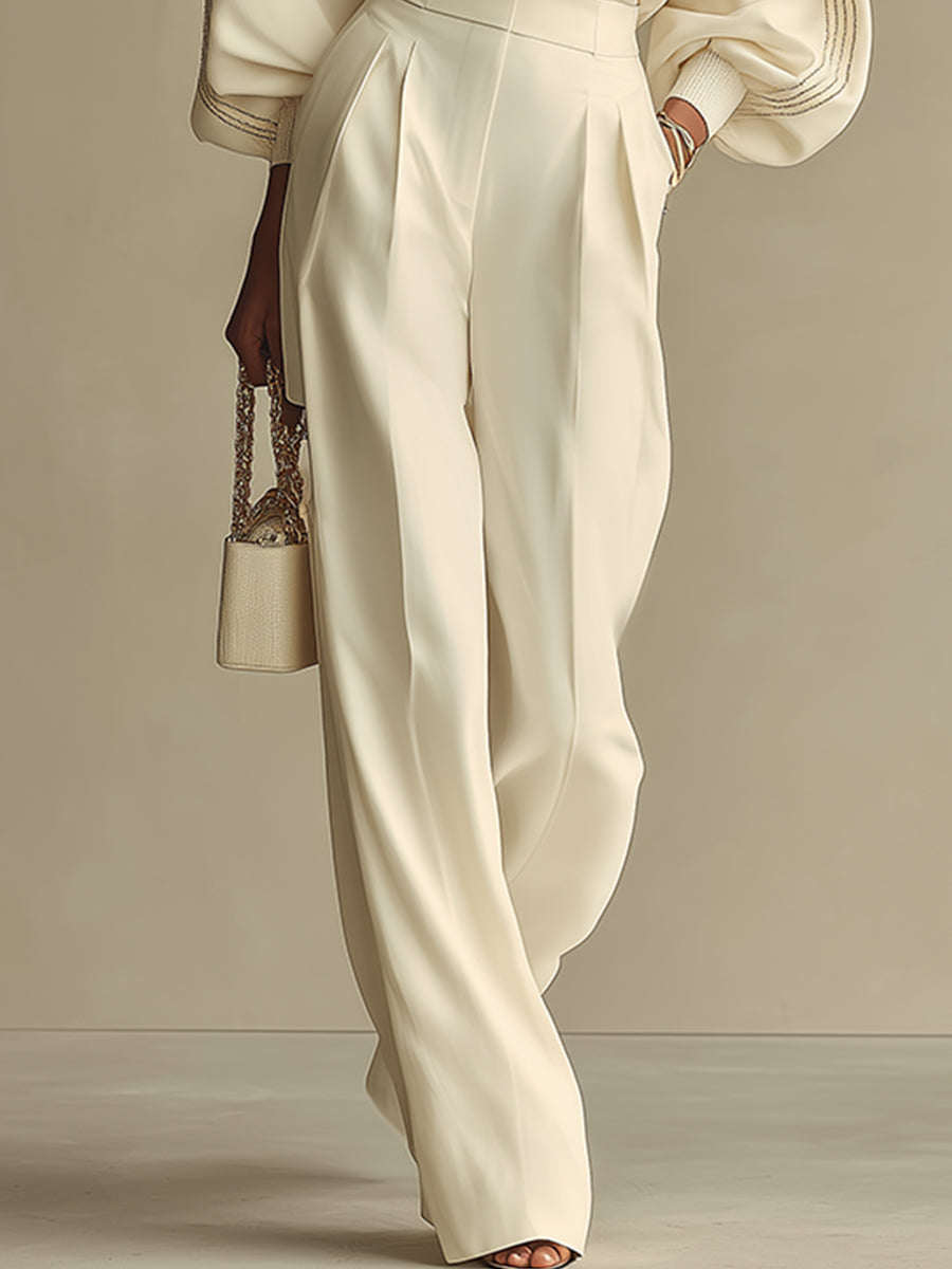 Selena – Ruffled Set with Wide Pants