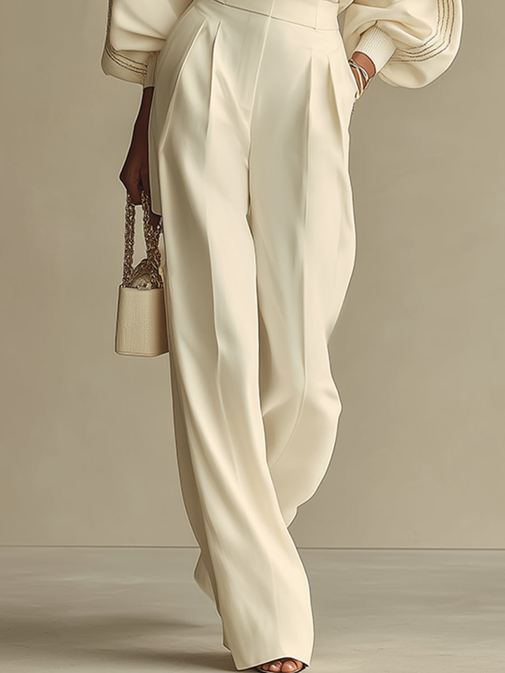 Selena – Ruffled Set with Wide Pants