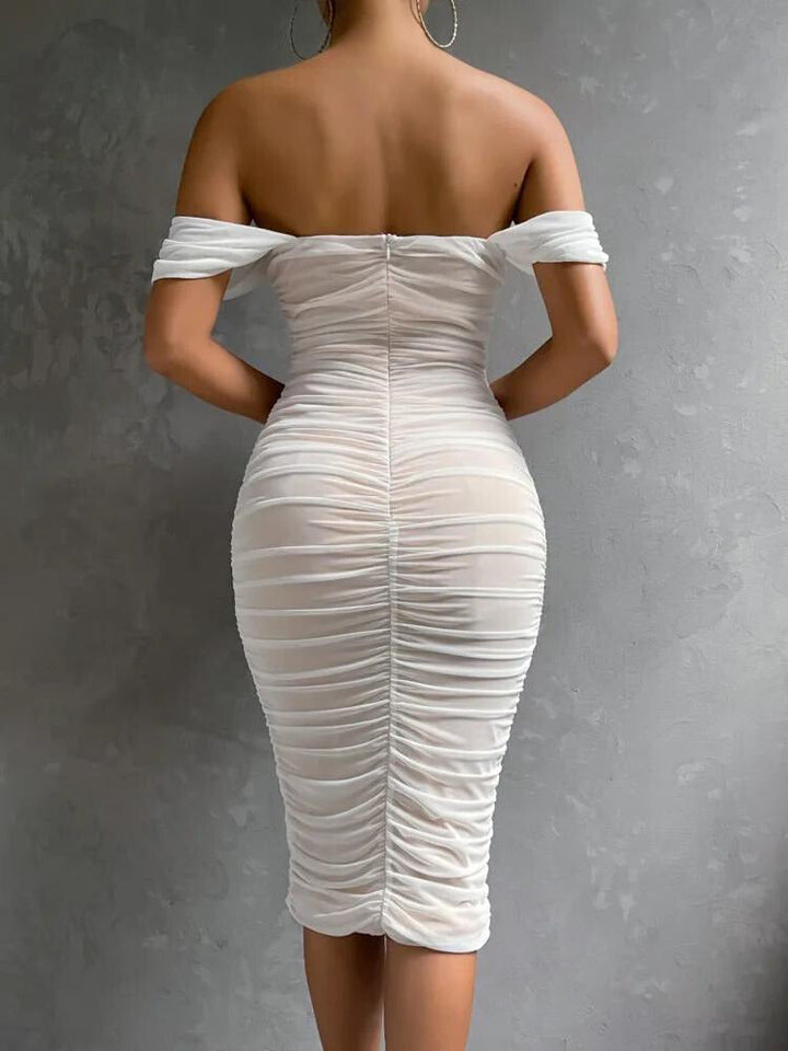 Iseult | Elegant Midi Dress with Refined Ruffles