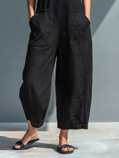 Linda | Fluid Long Jumpsuit with Pockets