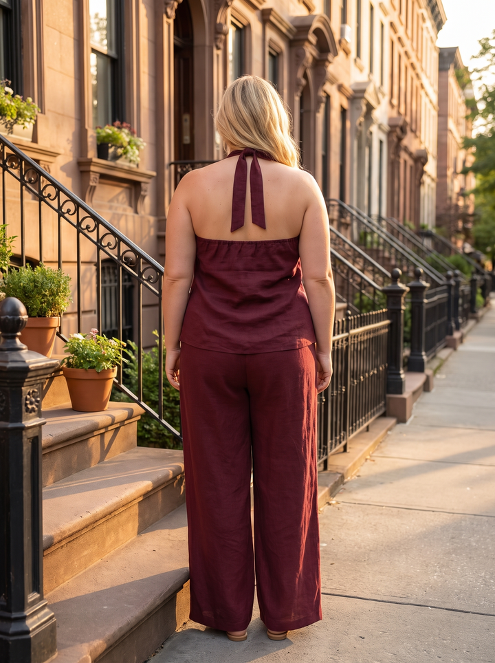 Ainhoa | Two-Piece Set with Linen Texture