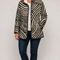 Inaya | Retro Hand-Drawn Circle Design Quilted Jacket