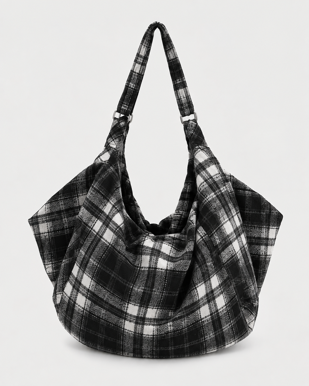 Mila Oversized Check Tote Bag